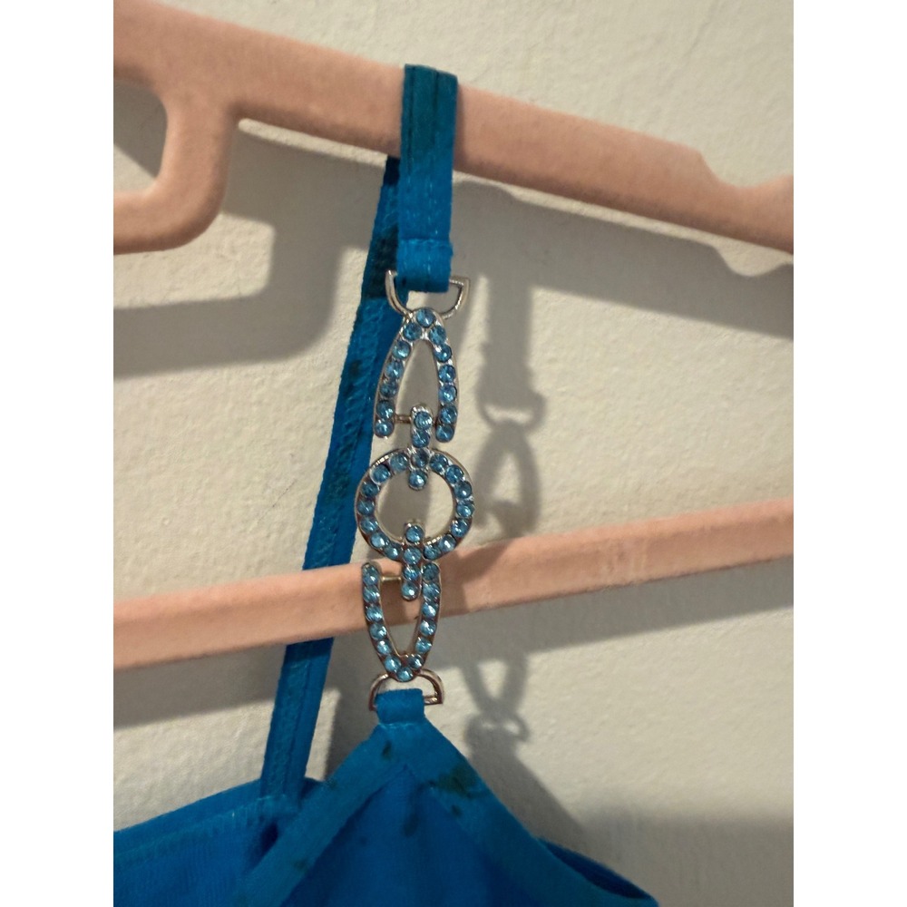 Blue Rose Rhinestone Studded Cami Fairy Top - Picture 4 of 5